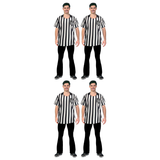 4x Adult Sports Referee Uniform Costume Bulk Pack - Halloween & Fancy Dress