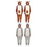 Aussie Animal Group Costume Set - 2x Kangaroo + 2x Koala Onesies (Australia Day/Halloween & Fancy Dress)