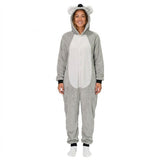 Adult Grey Koala Bodysuit Costume - Hooded Animal Jumpsuit (Halloween & Fancy Dress)