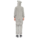 Adult Grey Koala Bodysuit Costume - Hooded Animal Jumpsuit (Halloween & Fancy Dress)