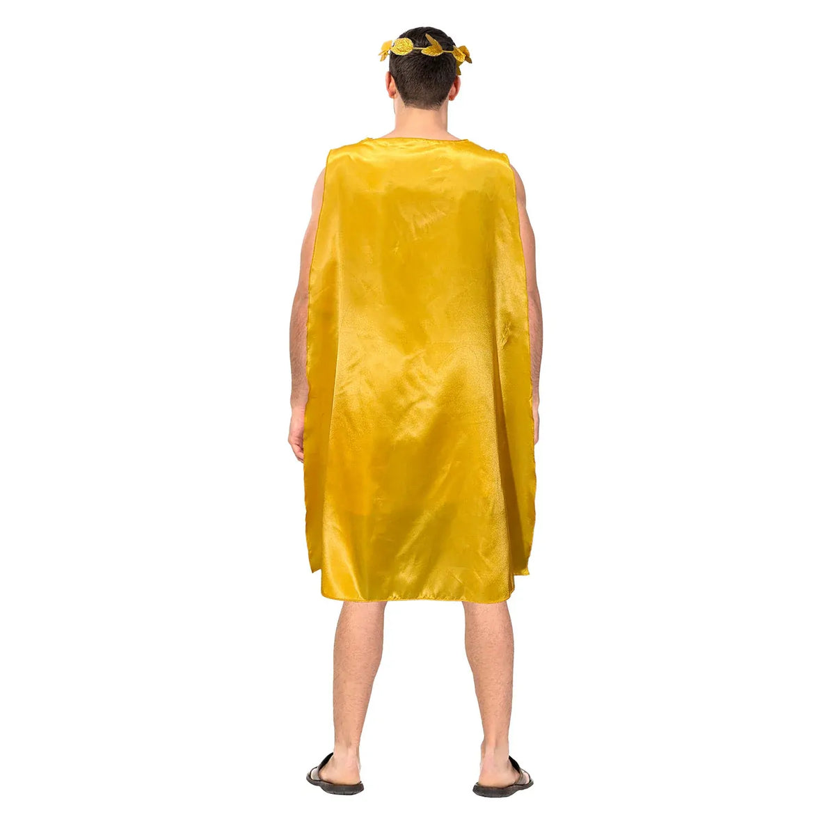 Adult Gold Greek God Gladiator Costume - Tunic, Cape & Headpiece Set (Halloween & Fancy Dress)
