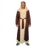 Adult Shepherd Costume - Nativity Robe, Headpiece & Belt Set (S/M & L/XL)
