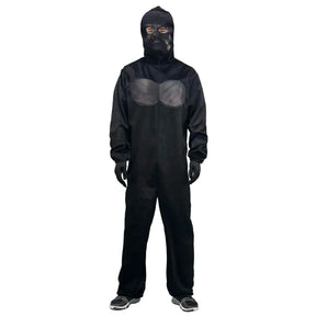 Adult Black Gorilla Costume - Animal Jumpsuit, Hood & Gloves Set (S/M & L/XL)