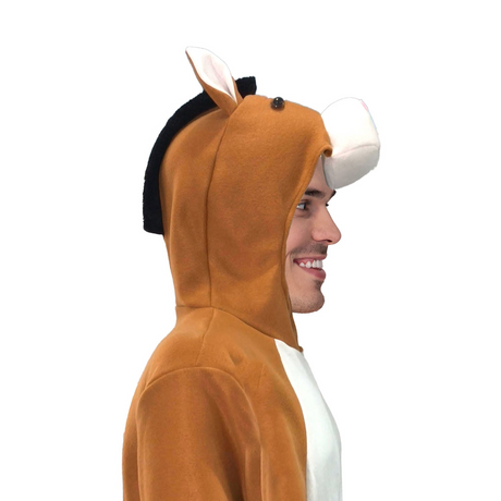 Adult Unisex Horse Costume - Stallion Plush Animal Jumpsuit Costume (Halloween & Fancy Dress)