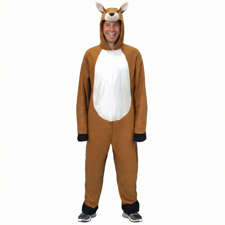 Adult Unisex Horse Costume - Stallion Plush Animal Jumpsuit Costume (Halloween & Fancy Dress)