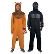 Lion & Gorilla Jungle Couples Costume Set - Animal Onesie Halloween Fancy Dress