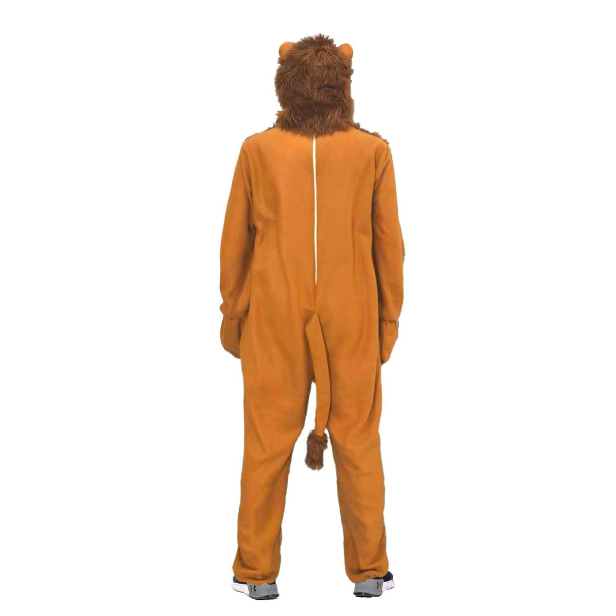 Adult Brown Lion Costume - Jumpsuit, Hood, Tail & Gloves Set (S/M & L/XL)