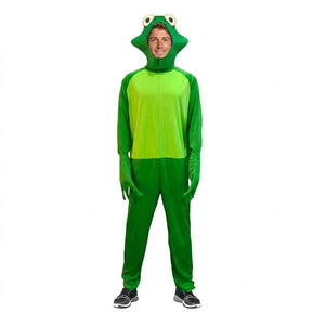 Adult Green Frog Costume - Animal Jumpsuit (S/M & L/XL)