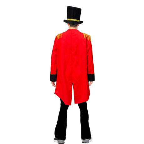 Adult Ringmaster Costume - Red Circus Jacket & Top Hat (S/M & L/XL)