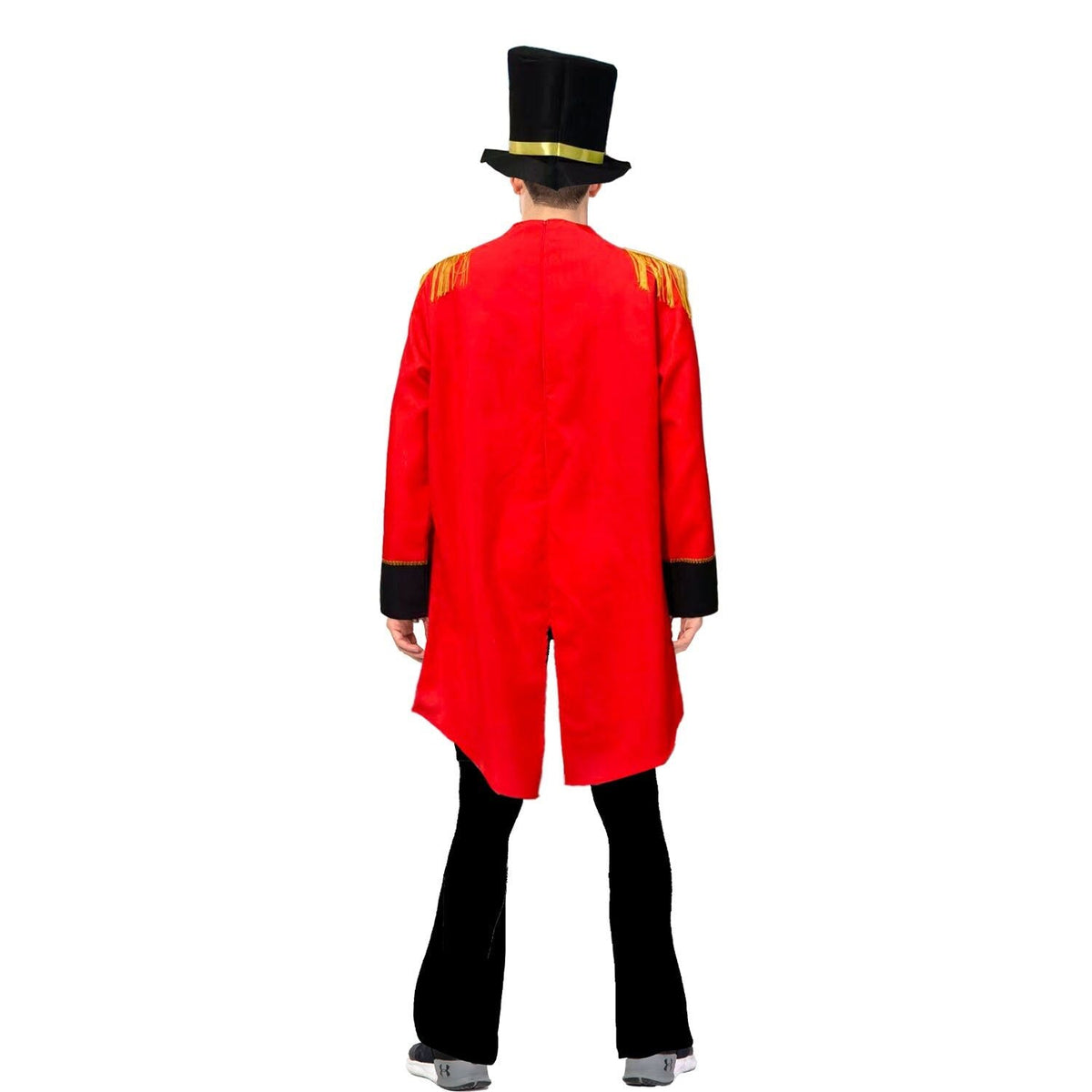 Adult Ringmaster Costume - Red Circus Jacket & Top Hat (S/M & L/XL)