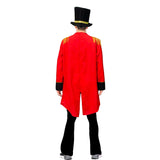 Adult Ringmaster Costume - Red Circus Jacket & Top Hat (S/M & L/XL)