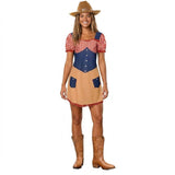 Adult Country Cowgirl Costume - Western Rodeo Dress (XS/S & M/L)