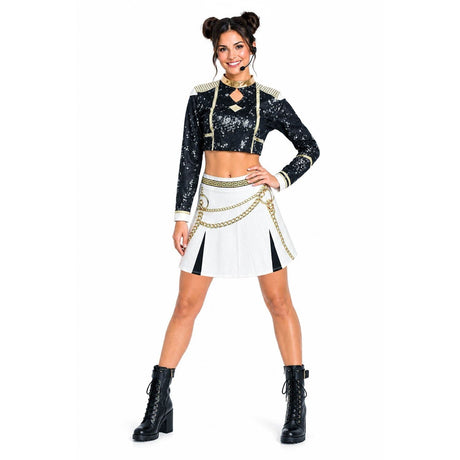 Womens K-Pop Star Group Costume Set - Pleated/Mini Skirts, Jacket & Shorts (Halloween & Fancy Dress)