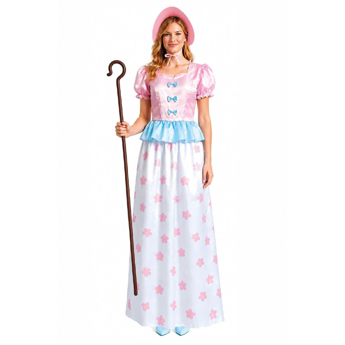 Womens Little Bo Peep Storybook Shepherdess Dress Costume Halloween