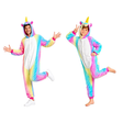 Rainbow Unicorn Family Costume Set - Adults & Kids Kigurumi Onesie Halloween Fancy Dress