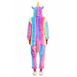 Rainbow Unicorn Family Costume Set - Adults & Kids Kigurumi Onesie Halloween Fancy Dress