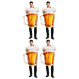 4x Adult Beer Glass Mug Costume Bulk Pack - One Size (Oktoberfest, Halloween & Party)