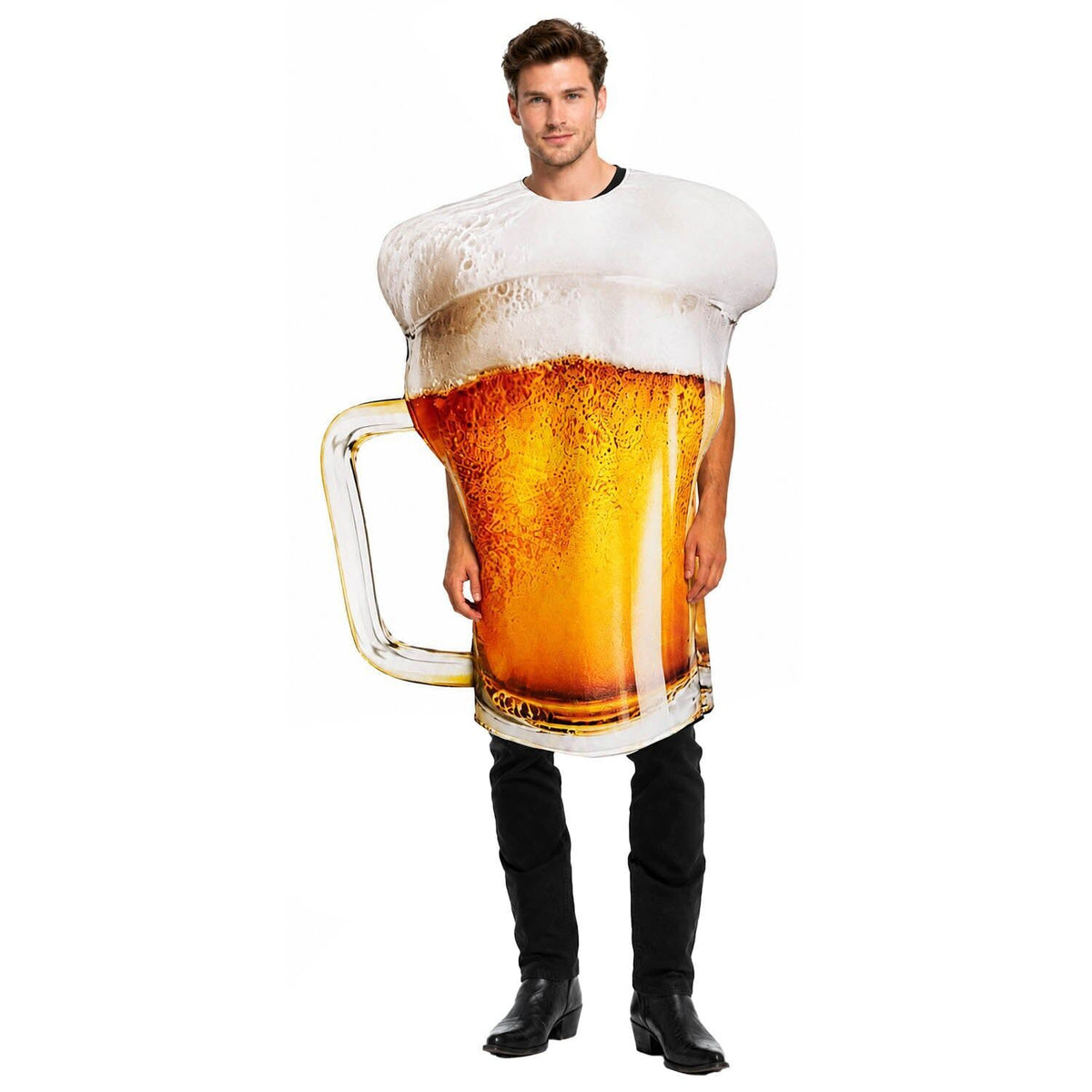 Adult Beer Glass Mug Party Costume Halloween Oktoberfest - One Size