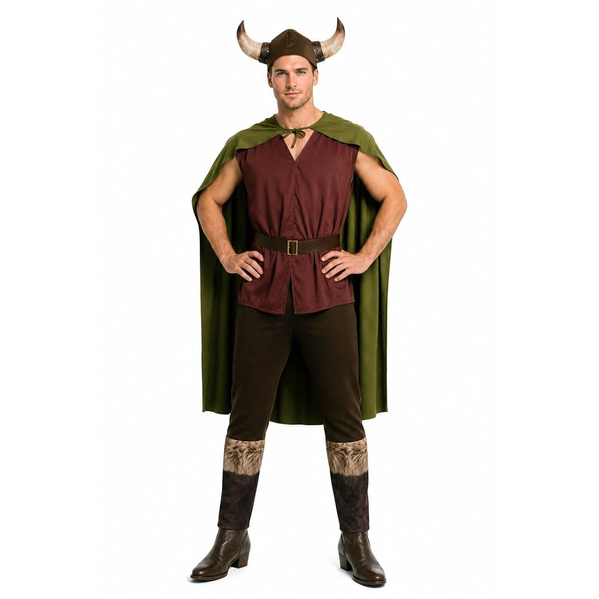 Mens Viking Man Party Costume Medieval Renaissance Halloween Outfit