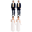 Regency Group Costume Set - 2x Duke Tailcoat + 2x Lace Gown (Halloween & Fancy Dress)