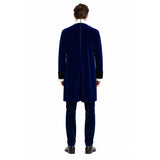 Mens Bridgerton 1800s Duke Costume Blue Velvet Regency Tailcoat Halloween Party