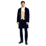 Mens Blue Velvet Regency Tailcoat Costume - 1800s Duke (Halloween & Fancy Dress)