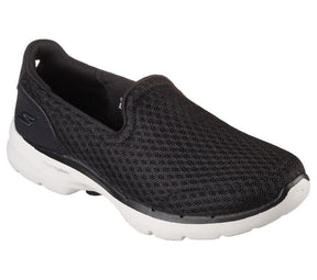 Skechers Womens Go Walk 6 Big Splash Shoes - Black (Athletic Runners/Sneakers)