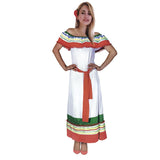 Womens Mexican Costume Dress - Spanish Latin Fiesta (Halloween & Fancy Dress)