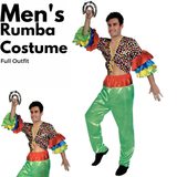 Mens Rumba Costume Mexican Spanish Latin Party Fancy Dress Up Dance Flamenco