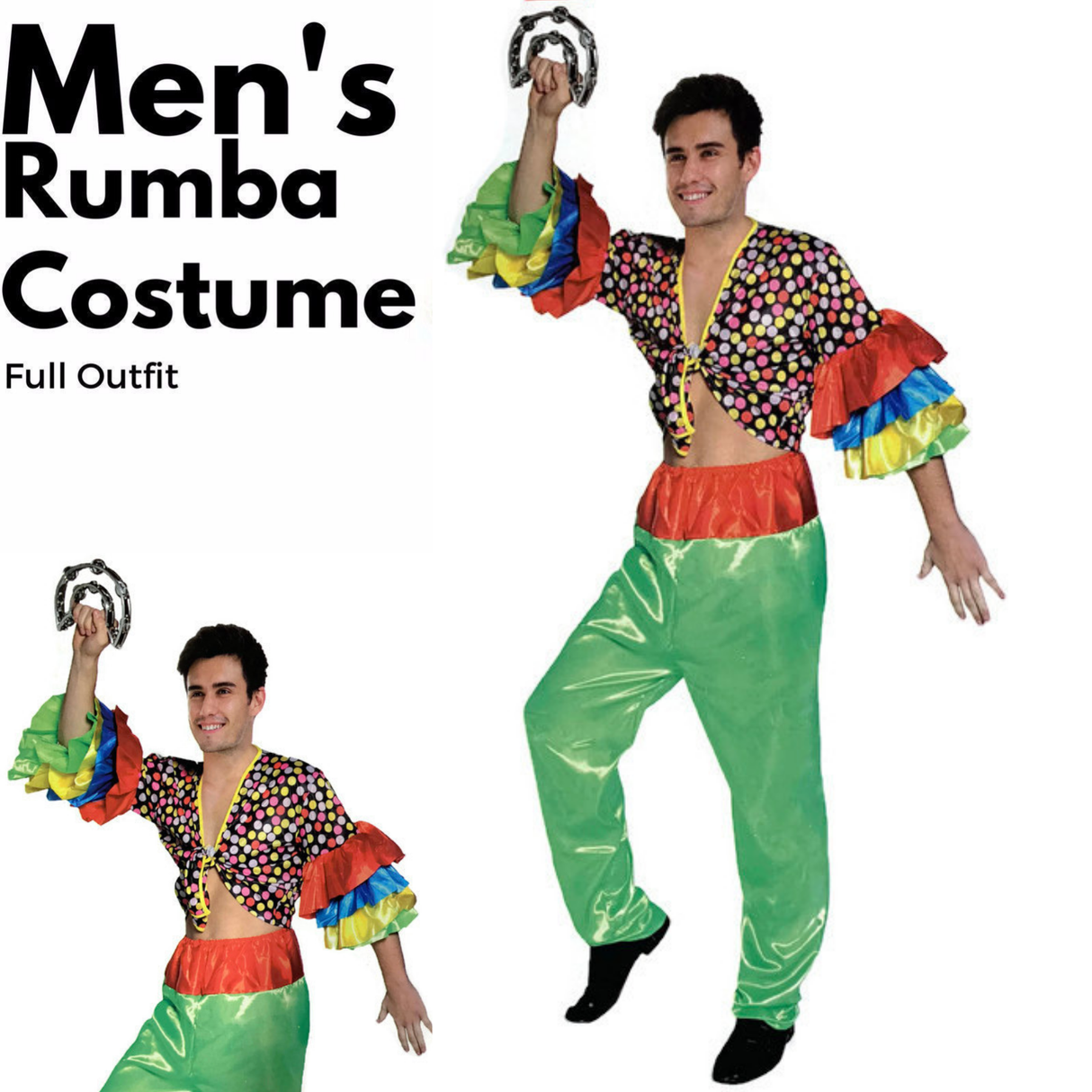 His & Hers Rumba & Flamenco Couples Costume Set - Latin Spanish Halloween Fancy Dress