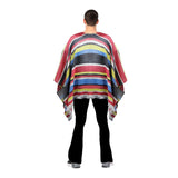 Mens Lightweight Mexican Poncho Costume - Wild West/Cowboy Bandit (Halloween & Fancy Dress)