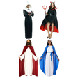 Saints & Sinners Group Costume Set - 4pc Nun, Devil, Jesus & Mary (Halloween & Fancy Dress)