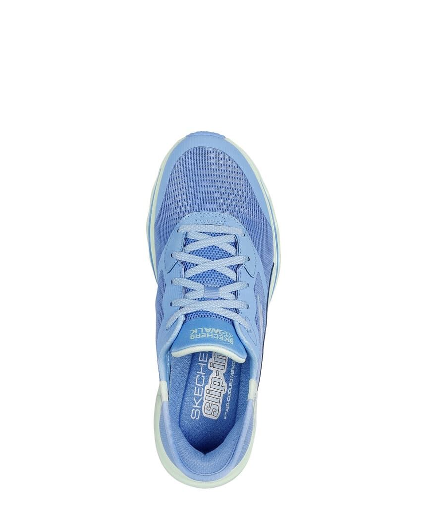 Skechers Womens Go Walk Glide-Step 2.0 Slip-Ins Shoes Sneakers Runners in Blue Lime 