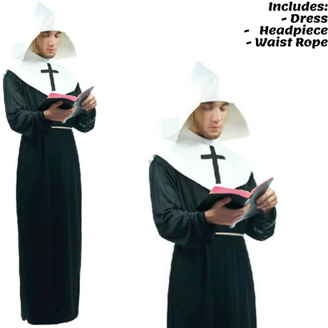 Nun & Devil Couples Costume Set - Saints & Sinners Halloween Fancy Dress