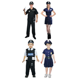 Police Officer Family Costume Set - 4pc Mens, Womens, Boys & Girls Halloween Fancy Dress