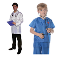 Doctor & Surgeon Family Costume Set - Mens & Boys Hospital Scrubs Halloween Fancy Dress