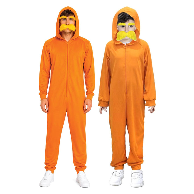Orange Hooded Jumpsuit Family Costume Set - Adult & Kids Group Book Week/Halloween Fancy Dress