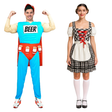 Duff Man & Beer Girl Couples Costume Set - His & Hers Oktoberfest Halloween Fancy Dress