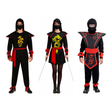 Ninja Warrior Family Costume Set - 3pc Mens, Womens & Boys Japanese Halloween Fancy Dress