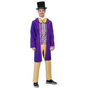 Adult Chocolatier Mens Party Book Week Costume Halloween Dress Up Purple