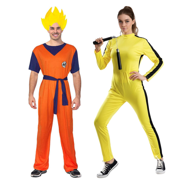 His & Hers Martial Arts Couples Costume Set - Warrior & Assassin Halloween Fancy Dress
