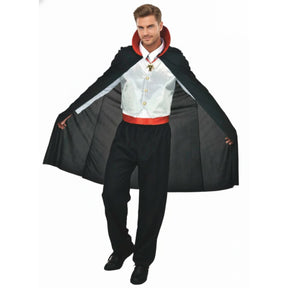 Mens Vampire Costume - Dracula w/ Cape (Halloween & Fancy Dress)