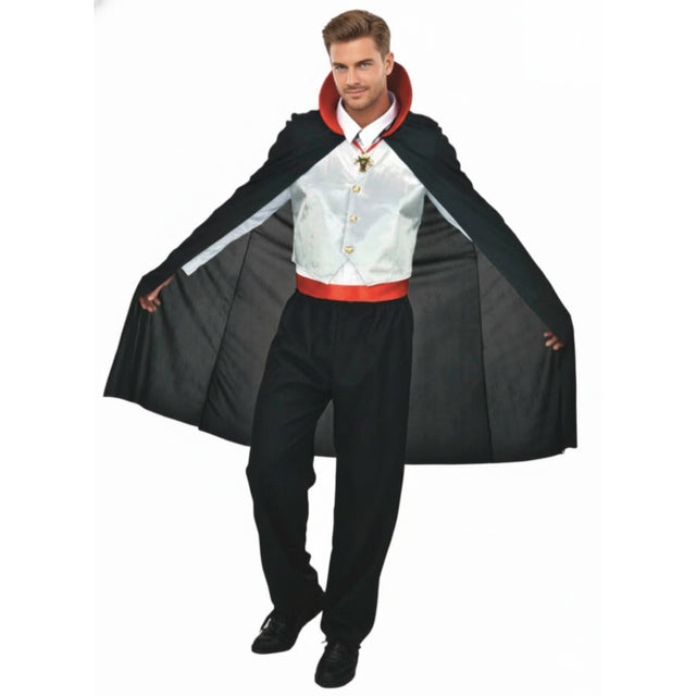 Mens Vampire Costume - Dracula w/ Cape (Halloween & Fancy Dress)
