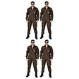 4x Adult Air Force Fighter Pilot Costume Bulk Pack - Top Gun/Army (Group Costume for Halloween & Fancy Dress)