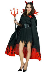 Adult Devil/Demon Costume - Cape & Horns (Halloween & Fancy Dress)
