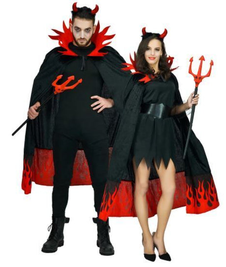 Nun & Devil Couples Costume Set - Saints & Sinners Halloween Fancy Dress