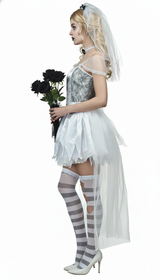 Adult Ghost/Zombie Corpse Bride Costume - Book Week & Halloween Fancy Dress