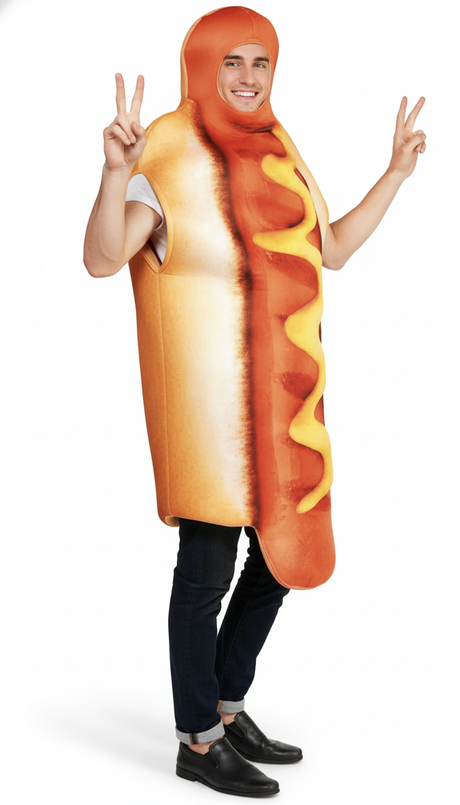 Adult Hot Dog Hotdog Footy Match Food Halloween Bucks Hen Night Men Costume