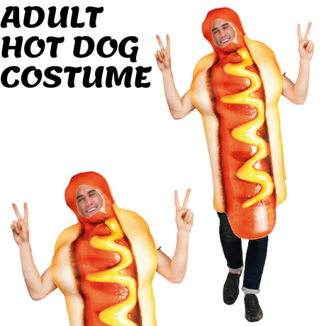Adult Hot Dog Costume - Food/Fast Food (Halloween & Fancy Dress)