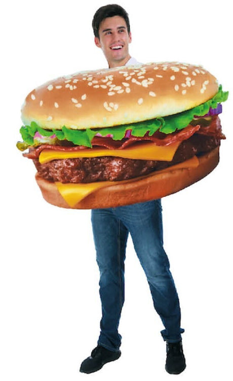 Adult Hamburger Costume - Fast Food/Food (Halloween & Fancy Dress)